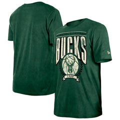 Milwaukee Bucks Throwback Vintage Boxy Mineral Wash T-Shirt Hunter Green | New Era outlet