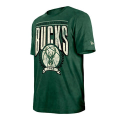 Milwaukee Bucks Throwback Vintage Boxy Mineral Wash T-Shirt Hunter Green | New Era outlet