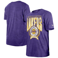 Los Angeles Lakers Throwback Vintage Boxy Mineral Wash T-Shirt Purple | New Era outlet