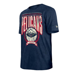 New Orleans Pelicans Throwback Vintage Boxy Mineral Wash T-Shirt Navy | New Era Near Me