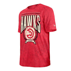 Atlanta Hawks Throwback Vintage Boxy Mineral Wash T-Shirt Red | New Era for sale