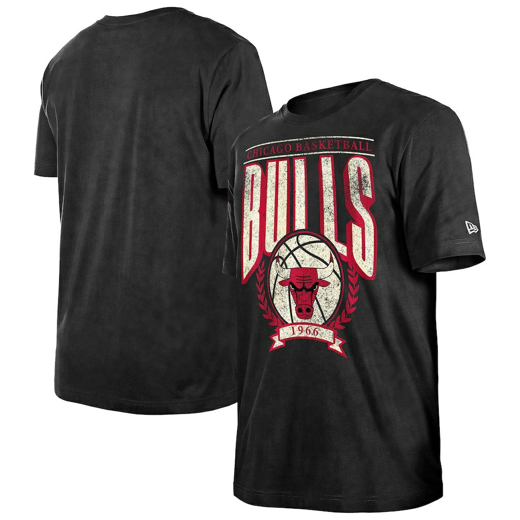 Chicago Bulls Throwback Vintage Boxy Mineral Wash T-Shirt for sale Black | New Era