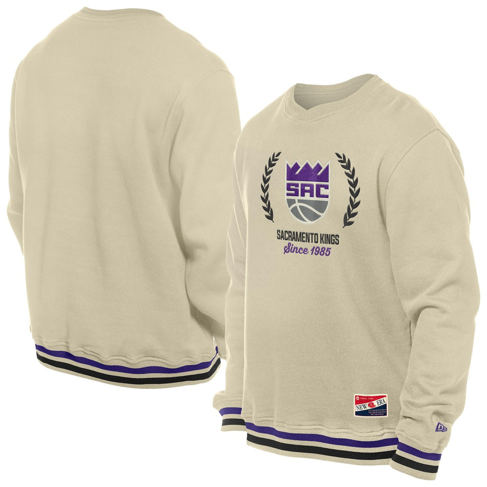Sacramento Kings Throwback Vintage Pullover Sweatshirt White | New Era discount