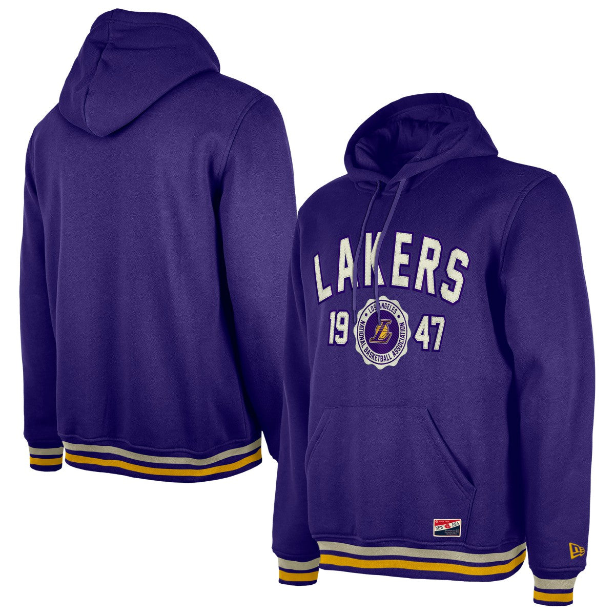 Los Angeles Lakers Throwback Vintage Pullover Hoodie Purple | New Era outlet
