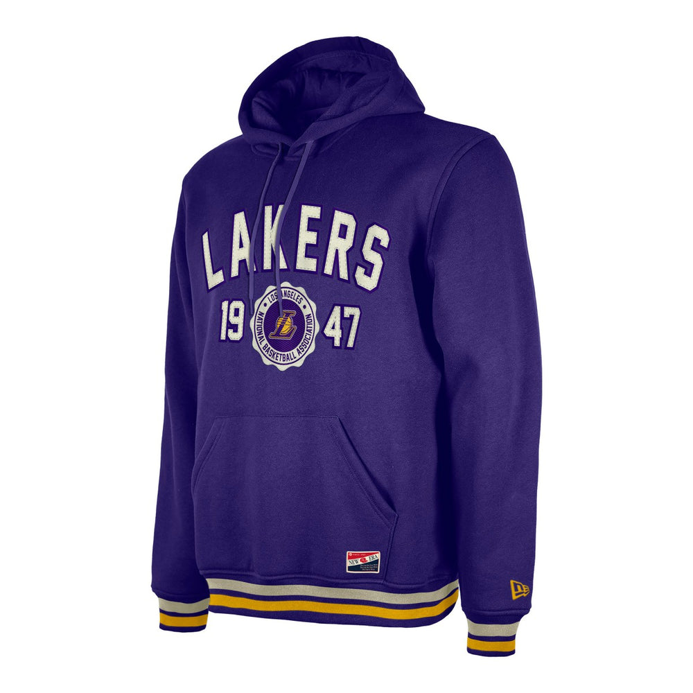 Los Angeles Lakers Throwback Vintage Pullover Hoodie Purple | New Era outlet