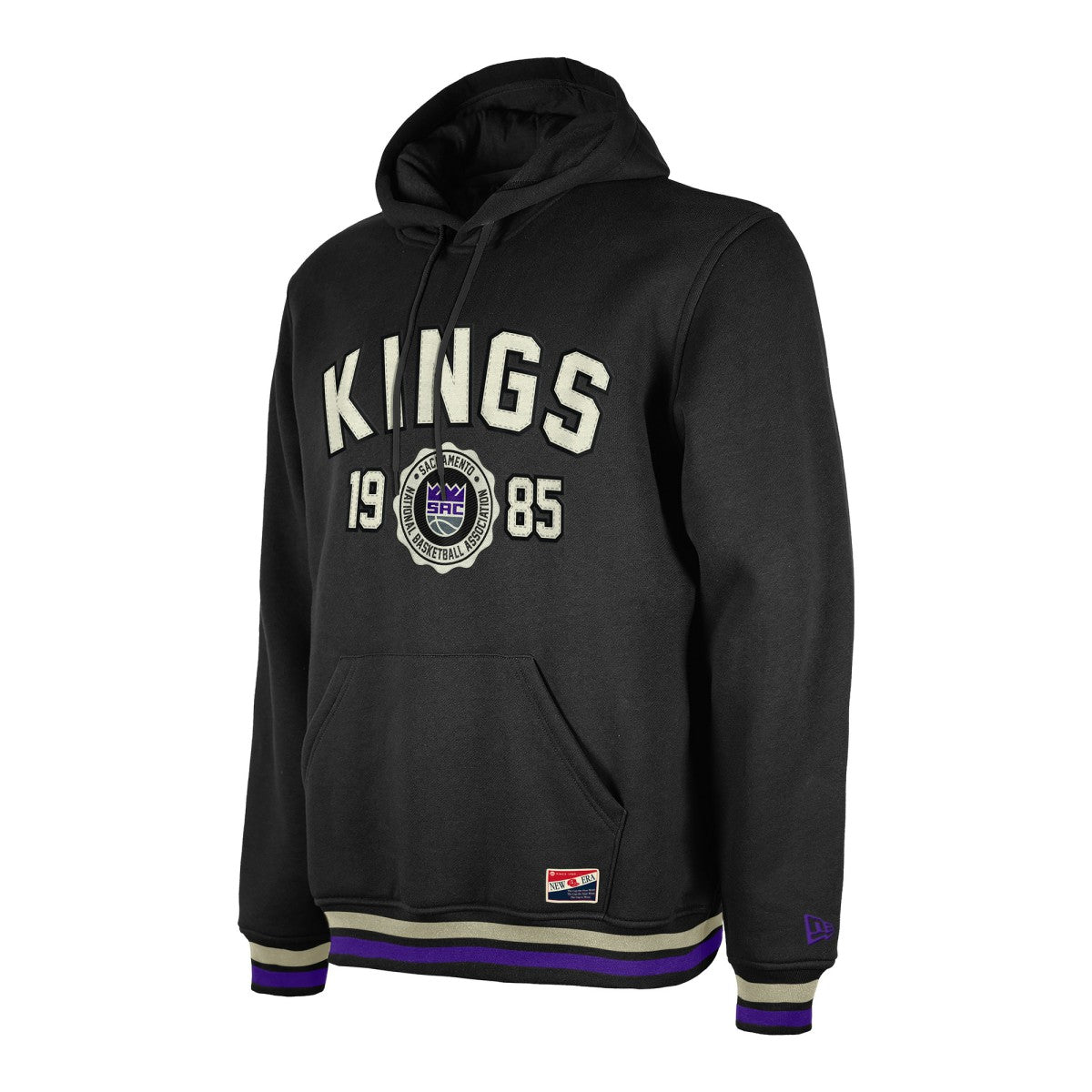 Sacramento Kings Throwback Vintage Pullover Hoodie Black | New Era discount