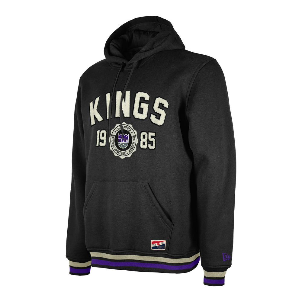 Sacramento Kings Throwback Vintage Pullover Hoodie Black | New Era discount