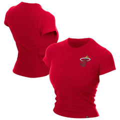 Miami Heat Women's Leisure Collection Baby Doll Cropped T-Shirt Dark Red | New Era outlet