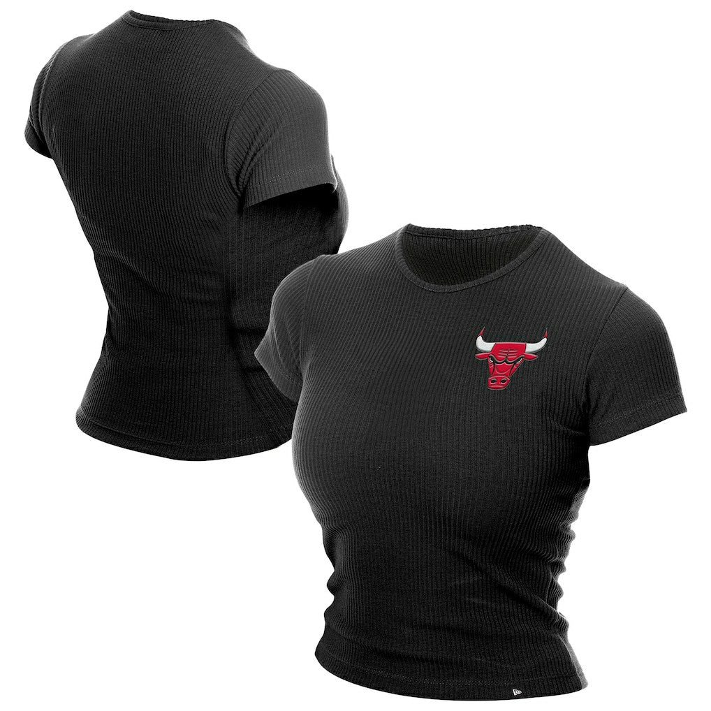 Chicago Bulls Women's Leisure Collection Baby Doll Cropped T-Shirt for sale Black | New Era