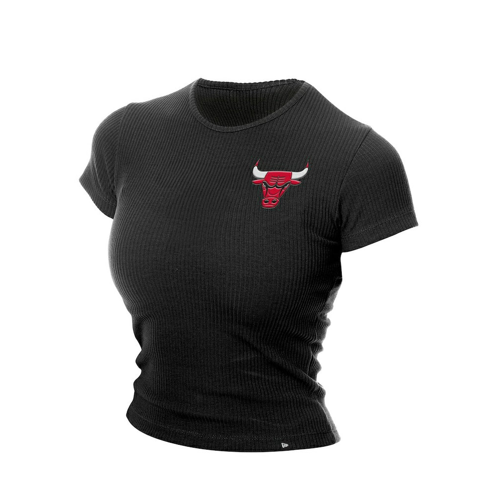 Chicago Bulls Women's Leisure Collection Baby Doll Cropped T-Shirt for sale Black | New Era