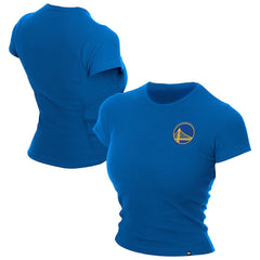 Golden State Warriors Women's Leisure Collection Baby Doll Cropped T-Shirt for sale Blue | New Era US