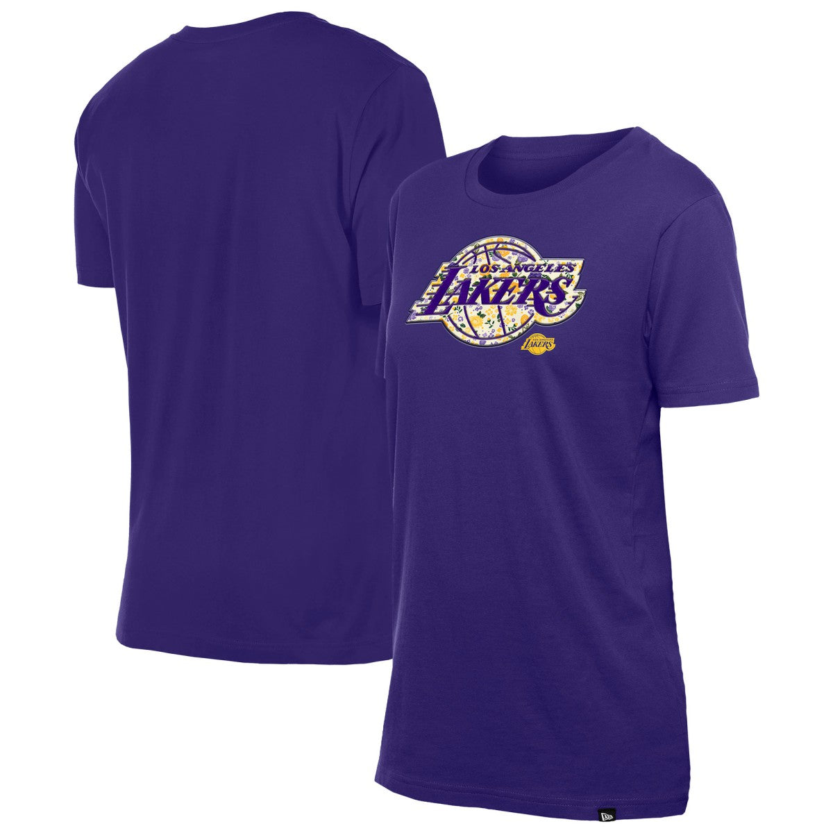 Los Angeles Lakers Women's Glam Game Flower T-Shirt Purple | New Era Near Me