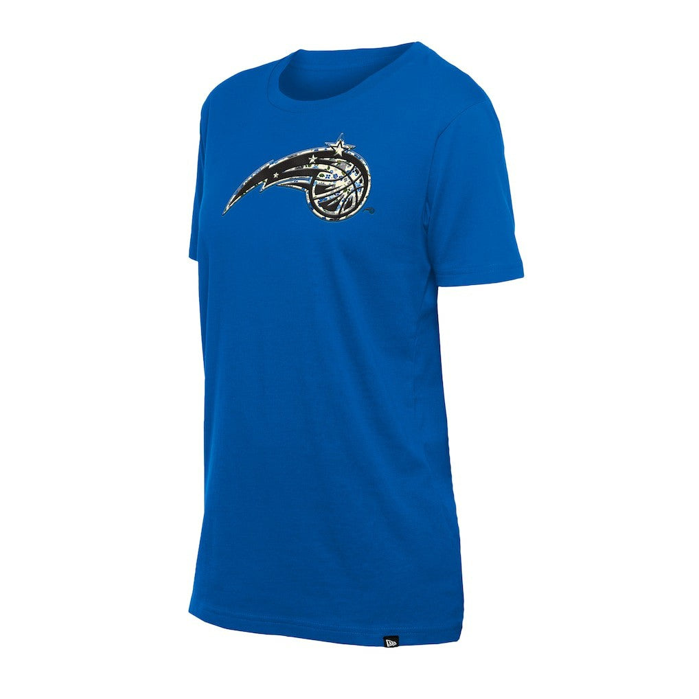 Orlando Magic Women's Glam Game Flower T-Shirt Blue | New Era for sale