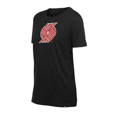 Portland Trail Blazers Women's Glam Game Flower T-Shirt Black | New Era Near Me