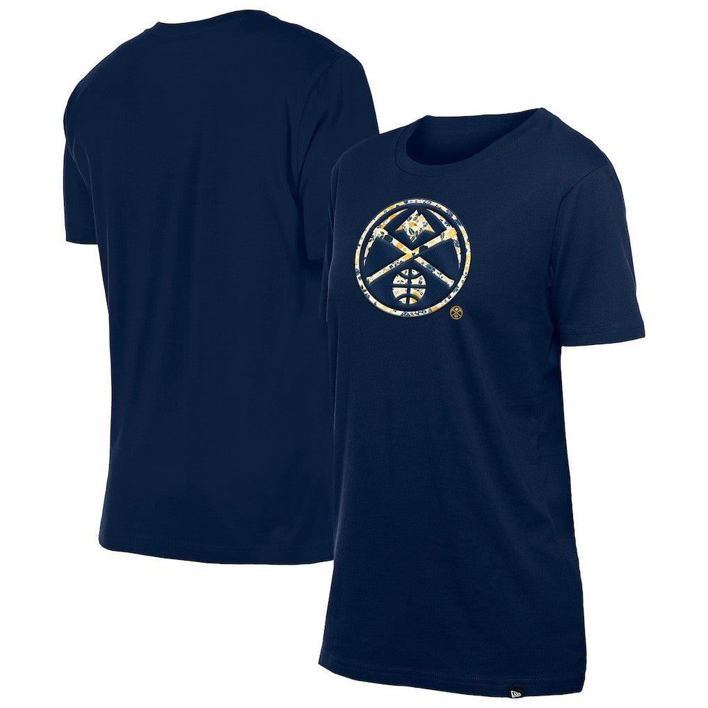 Denver Nuggets Women's Glam Game Flower T-Shirt for sale Navy | New Era Near Me