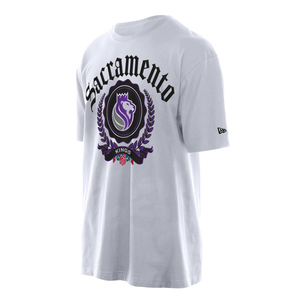 Sacramento Kings Throwback Prep Oversized T-Shirt White | New Era Lifestyle
