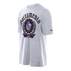 Sacramento Kings Throwback Prep Oversized T-Shirt White | New Era Lifestyle
