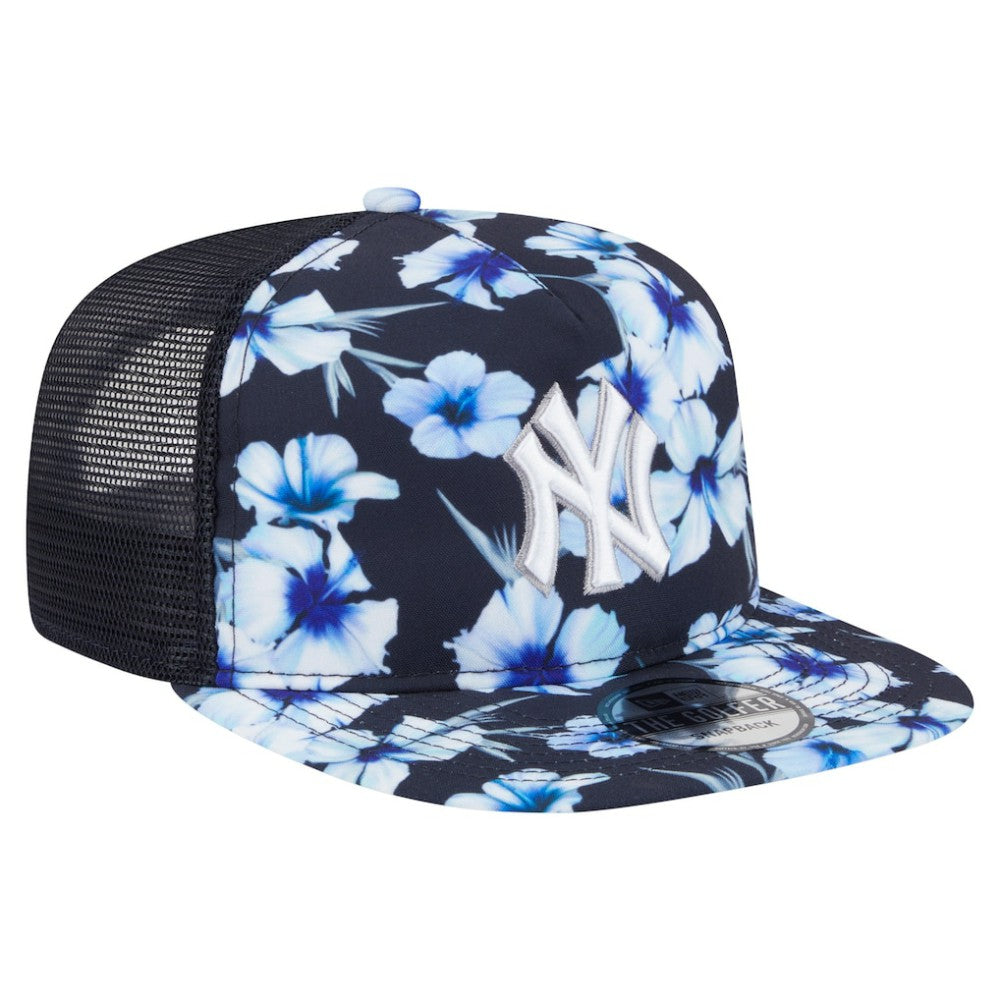 New York Yankees New Era Adventure Pattern Golfer Trucker Snapback Hat - Navy - New Era Discount