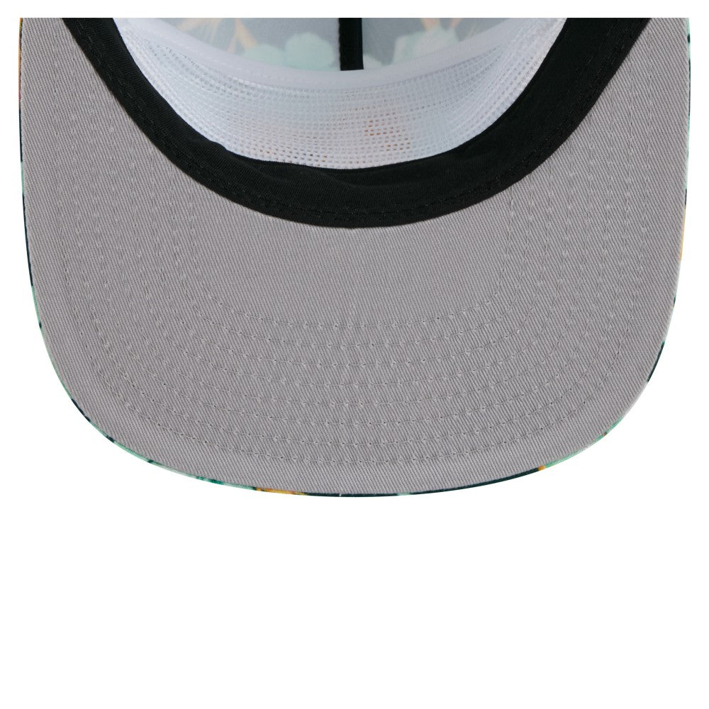 Athletics New Era Adventure Pattern Golfer Trucker Snapback Hat - Green - New Era Lifestyle