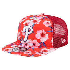 Philadelphia Phillies New Era Adventure Pattern Golfer Trucker Snapback Hat - Red - New Era Discount