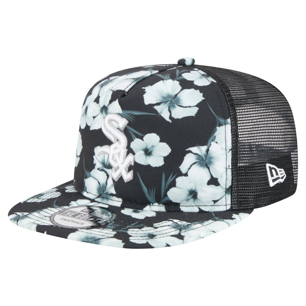 Chicago White Sox New Era Adventure Pattern Golfer Trucker Snapback Hat - Black - New Era Discount