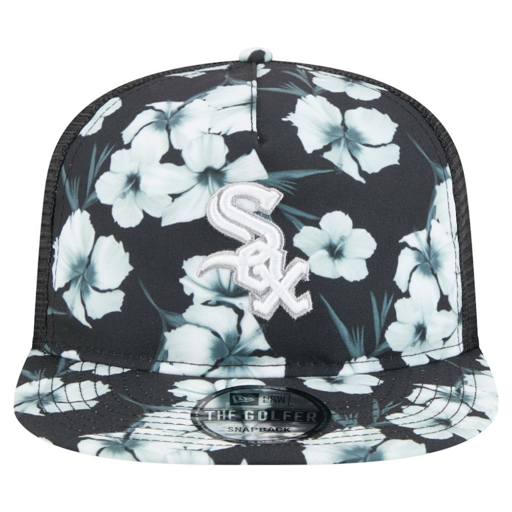 Chicago White Sox New Era Adventure Pattern Golfer Trucker Snapback Hat - Black - New Era Discount
