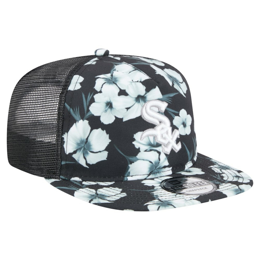 Chicago White Sox New Era Adventure Pattern Golfer Trucker Snapback Hat - Black - New Era Discount