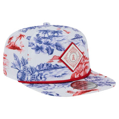 Los Angeles Angels New Era Printed Island Golfer Snapback Hat - White - New Era on Sale