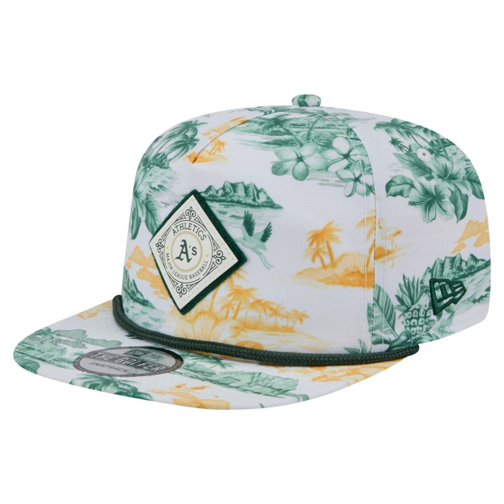 Athletics New Era Printed Island Golfer Snapback Hat - White - New Era Discount