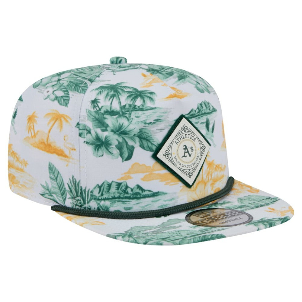 Athletics New Era Printed Island Golfer Snapback Hat - White - New Era Discount