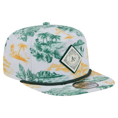 Athletics New Era Printed Island Golfer Snapback Hat - White - New Era Discount