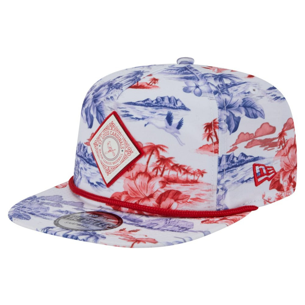 St. Louis Cardinals New Era Printed Island Golfer Snapback Hat - White - New Era Discount