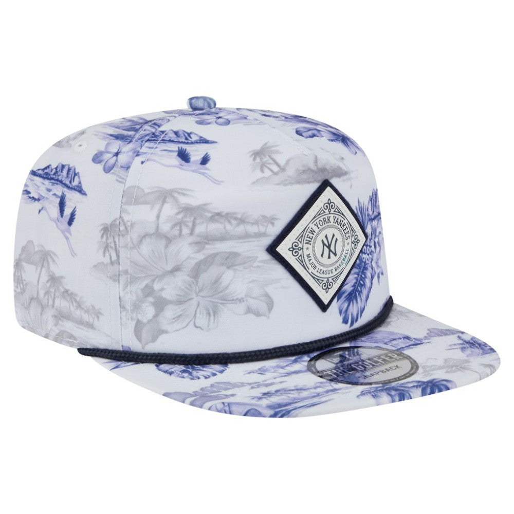 New York Yankees New Era Printed Island Golfer Snapback Hat - White - New Era Online