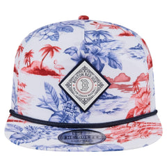 Boston Red Sox New Era Printed Island Golfer Snapback Hat - White - New Era Lifestyle