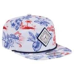 Atlanta Braves New Era Printed Island Golfer Snapback Hat - White - New Era on Sale