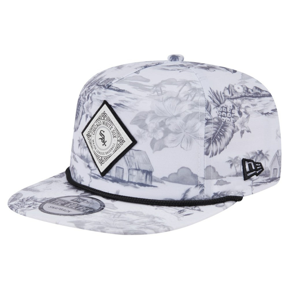 Chicago White Sox New Era Printed Island Golfer Snapback Hat - White - New Era on Sale