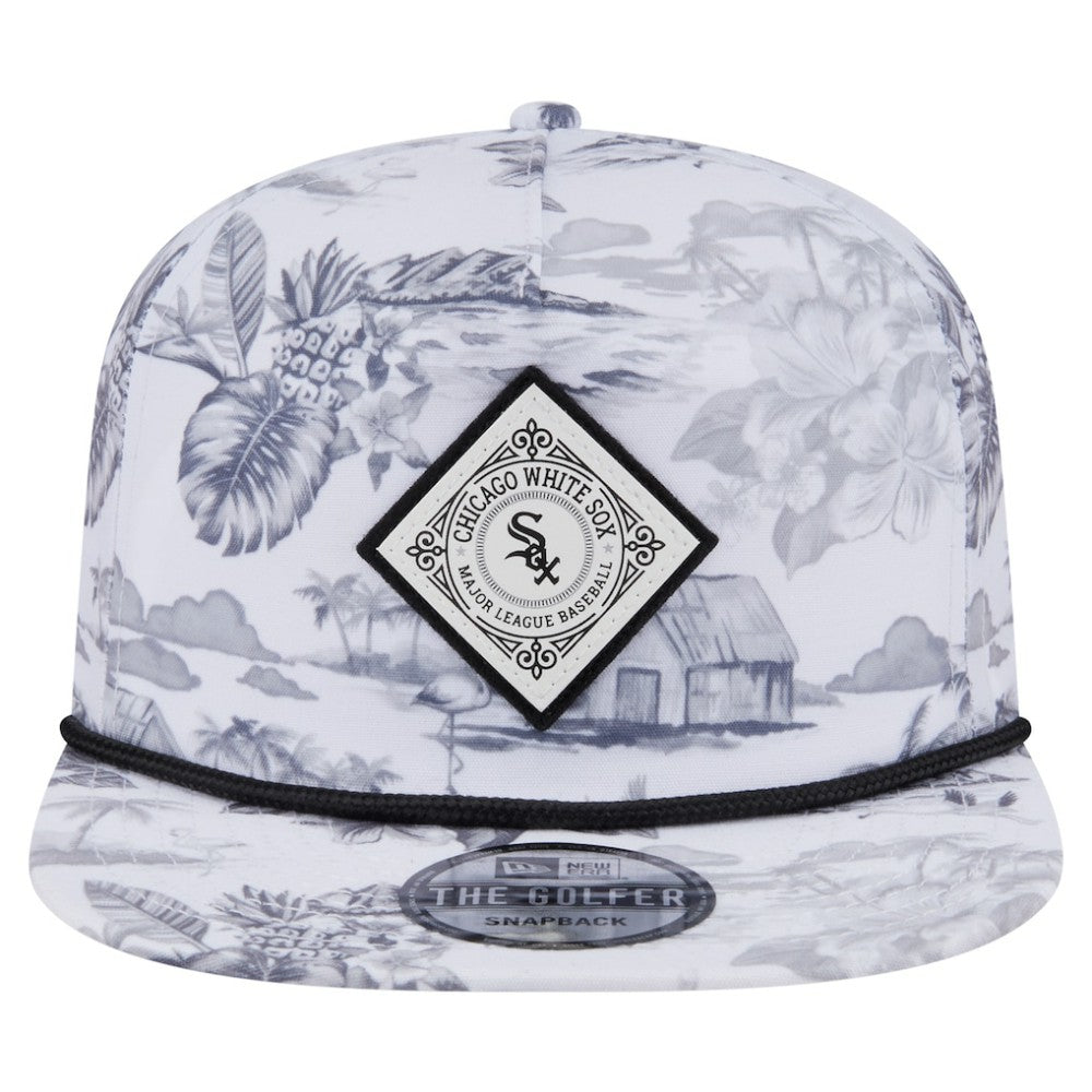 Chicago White Sox New Era Printed Island Golfer Snapback Hat - White - New Era on Sale