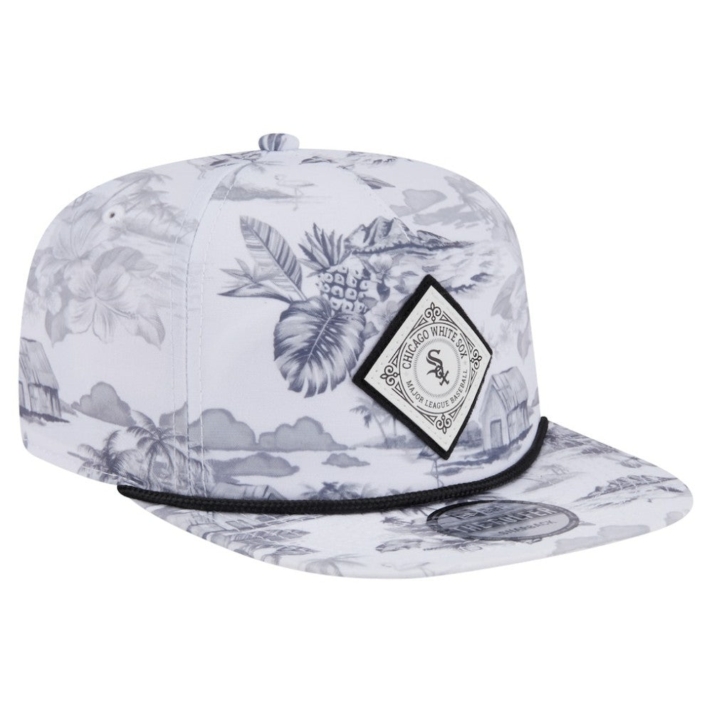 Chicago White Sox New Era Printed Island Golfer Snapback Hat - White - New Era on Sale