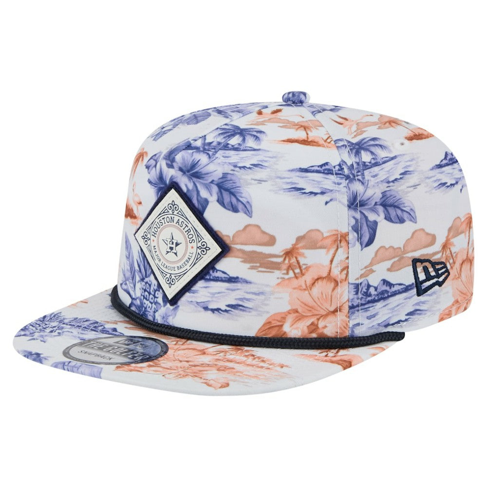 Houston Astros New Era Printed Island Golfer Snapback Hat - White - New Era on Sale