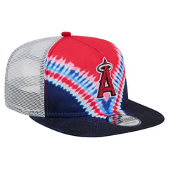 Los Angeles Angels New Era Tie-Dye Golfer Trucker Adjustable Hat - New Era Discount