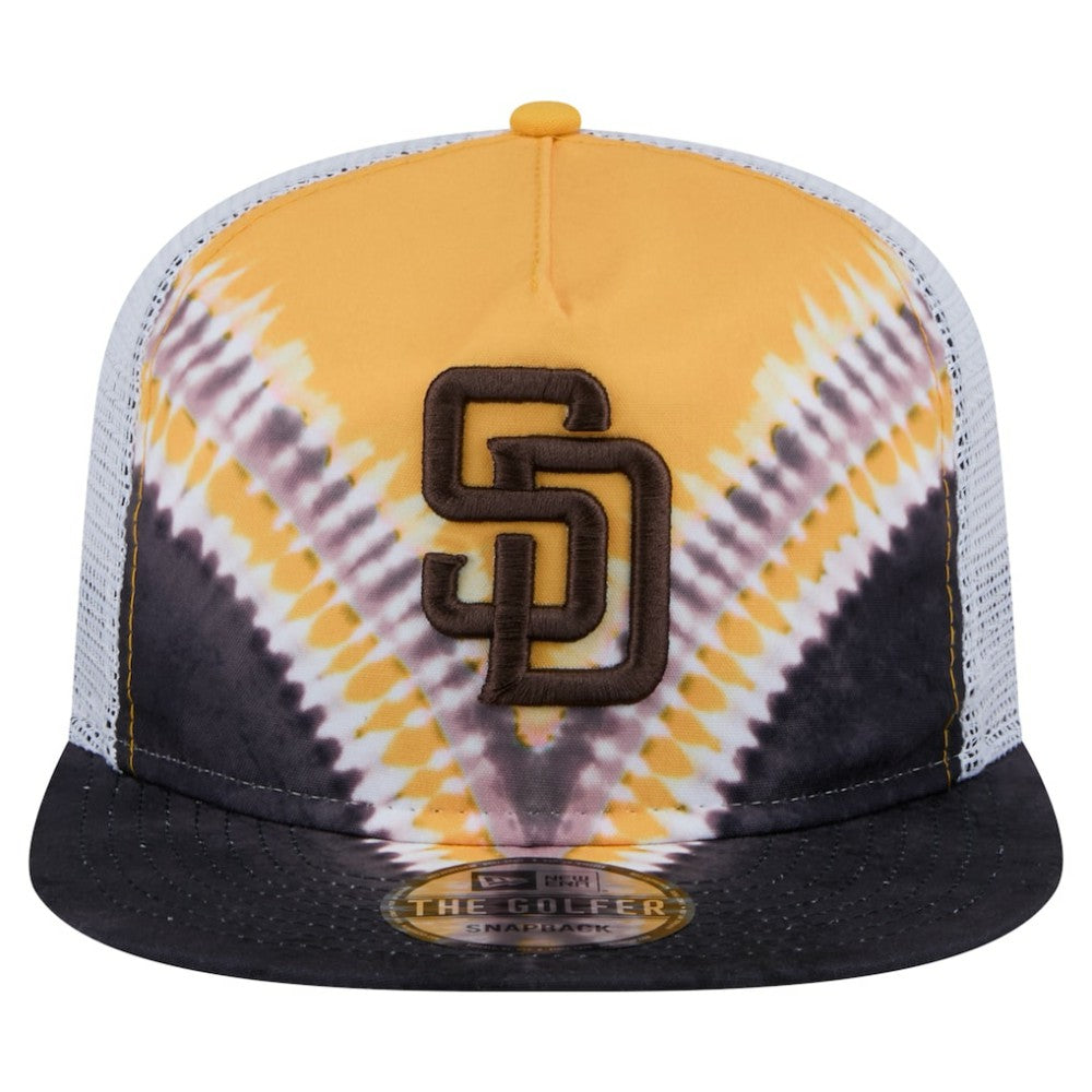 San Diego Padres New Era Tie-Dye Golfer Trucker Adjustable Hat - New Era Online