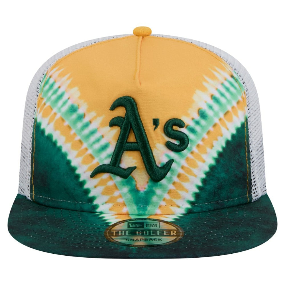 Athletics New Era Tie-Dye Golfer Trucker Adjustable Hat - New Era Online