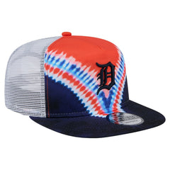 Detroit Tigers New Era Tie-Dye Golfer Trucker Adjustable Hat - New Era Sale