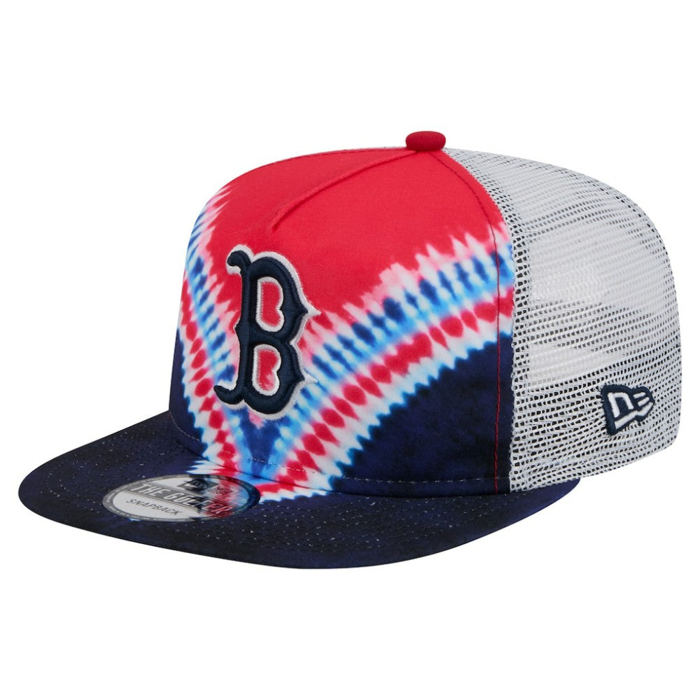 Boston Red Sox New Era Tie-Dye Golfer Trucker Adjustable Hat - New Era Lifestyle