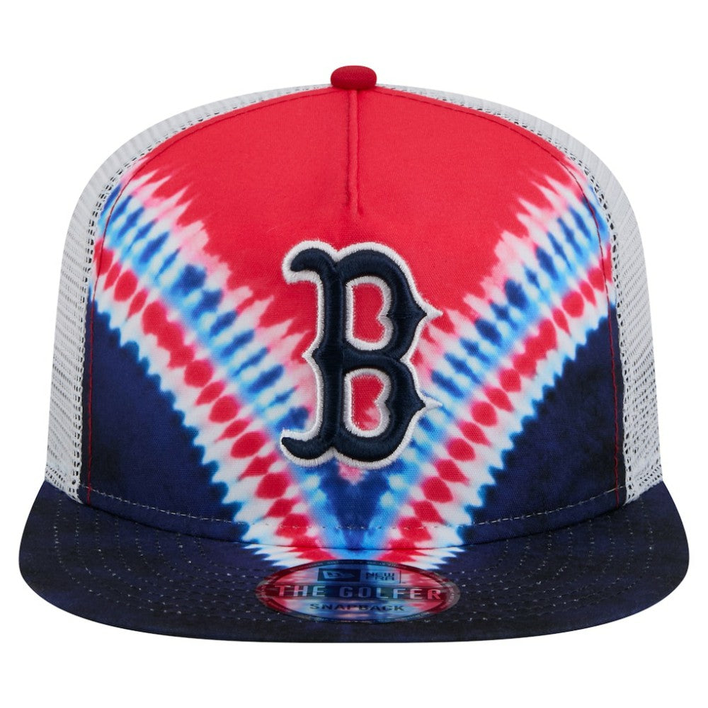 Boston Red Sox New Era Tie-Dye Golfer Trucker Adjustable Hat - New Era Lifestyle