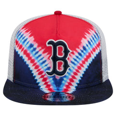 Boston Red Sox New Era Tie-Dye Golfer Trucker Adjustable Hat - New Era Lifestyle