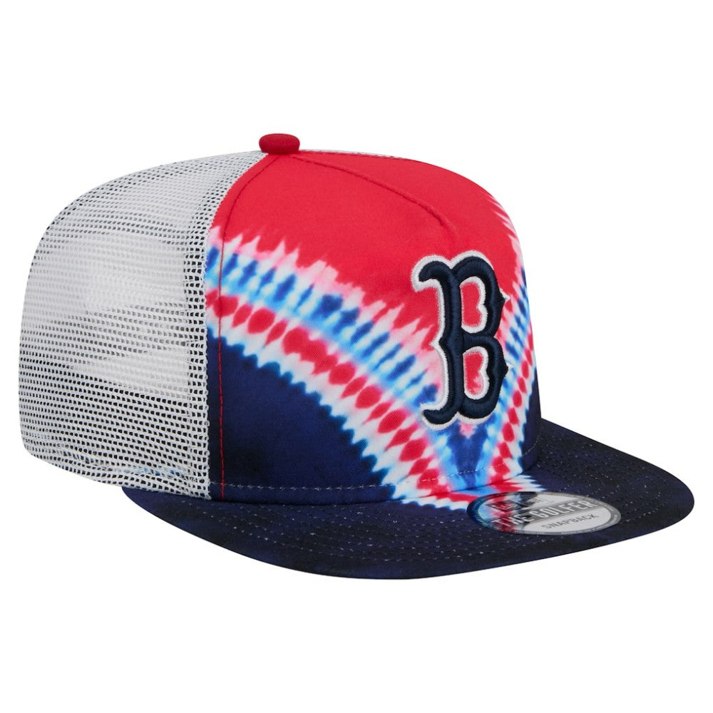 Boston Red Sox New Era Tie-Dye Golfer Trucker Adjustable Hat - New Era Lifestyle