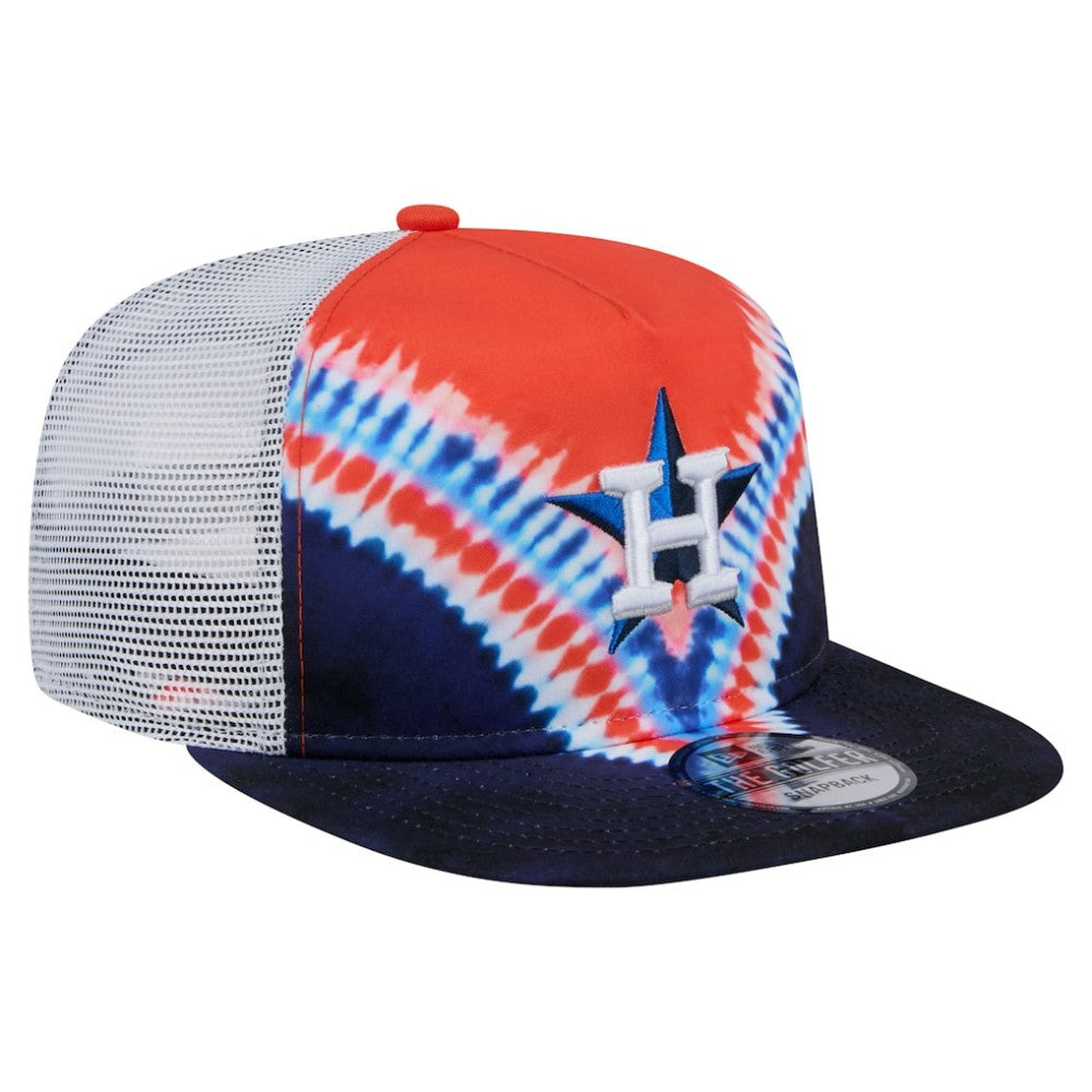 Houston Astros New Era Tie-Dye Golfer Trucker Adjustable Hat - New Era Discount
