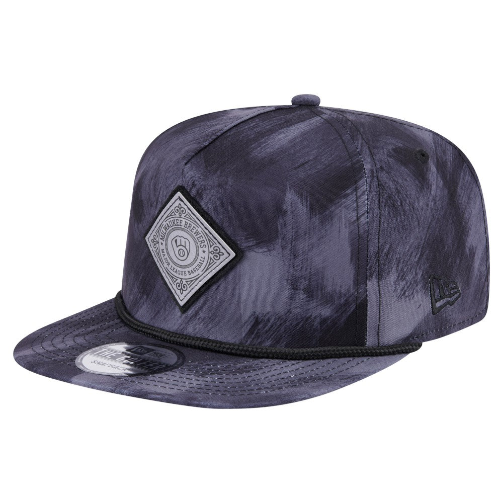Milwaukee Brewers New Era Printed Golfer Snapback Hat - Navy - New Era Sale