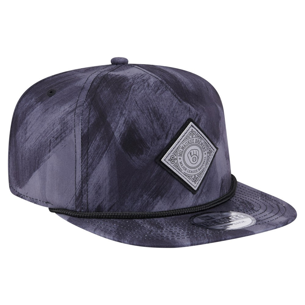 Milwaukee Brewers New Era Printed Golfer Snapback Hat - Navy - New Era Sale